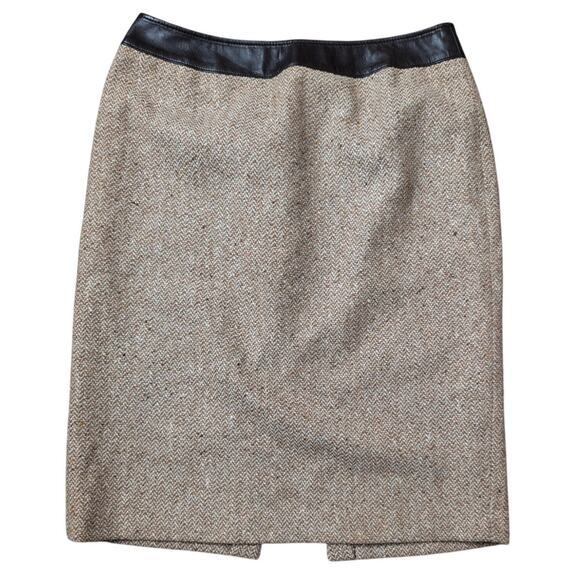 Lafayette 148 New York Wool Silk Herringbone 2 Piece Skirt Suit 6 Made in USA - Picture 5 of 10